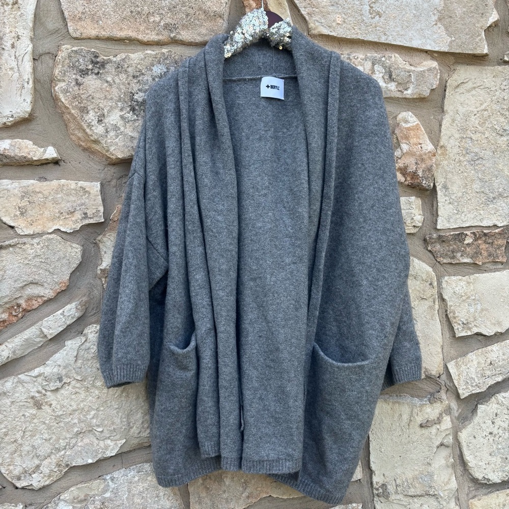 Beryll Cocoon Cardigan | Gray - +Beryll Worn By Good People - Picture 2 of 8